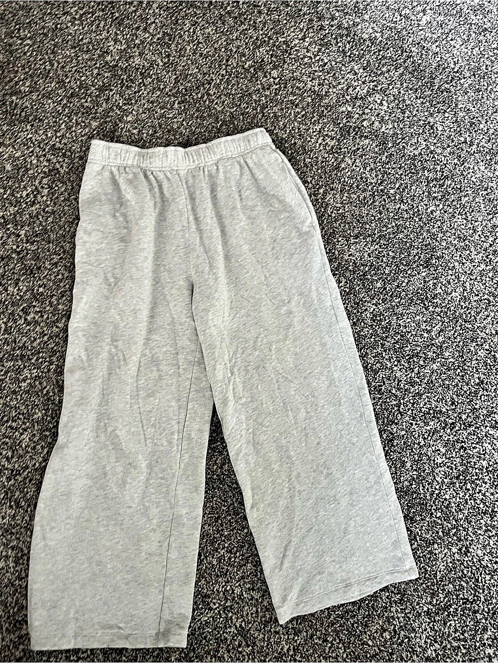 Old Navy Girls Wide-Leg Fleece Sweatpants Gray Size Large